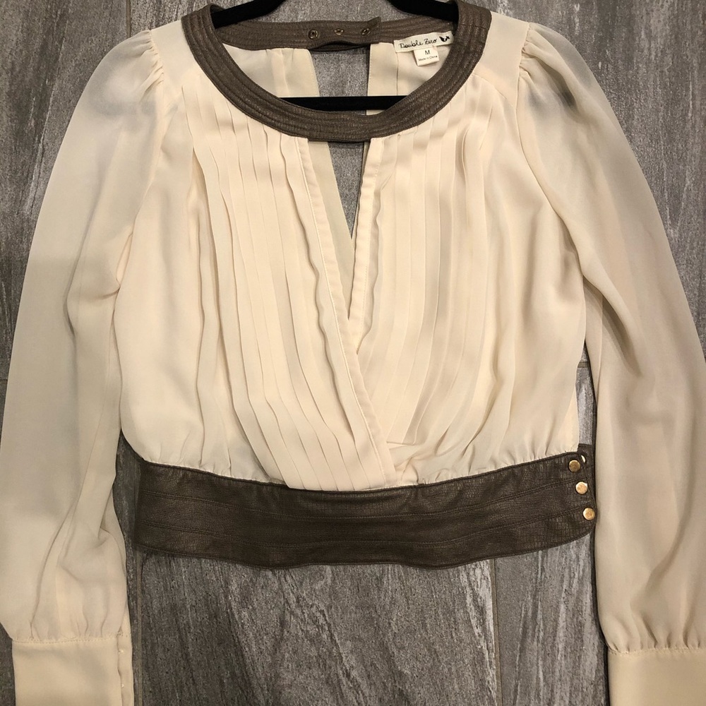 Boutique find! Long sleeve plunging V blouse